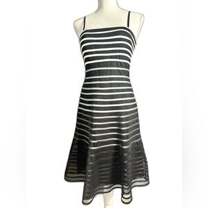 White House Black Market Ribbon Stripe Dress size 4